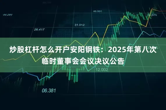 炒股杠杆怎么开户安阳钢铁：2025年第八次临时董事会会议决议公告