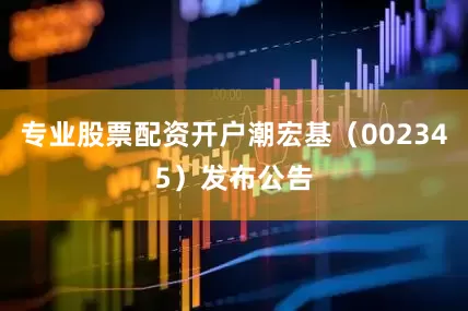 专业股票配资开户潮宏基（002345）发布公告